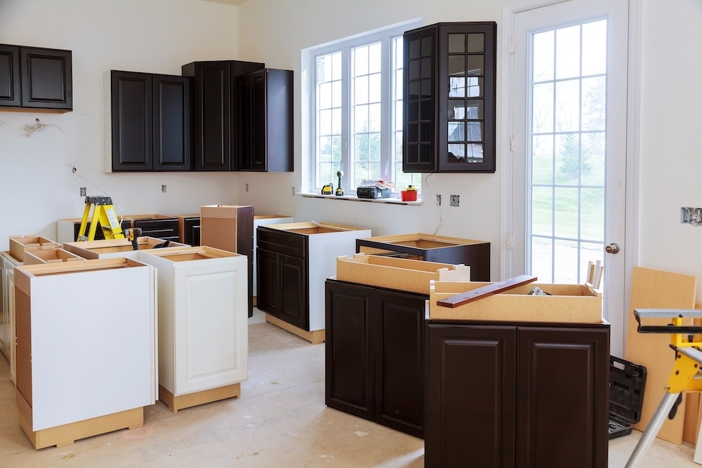 A kitchen facelift can include new cabinets and appliances.