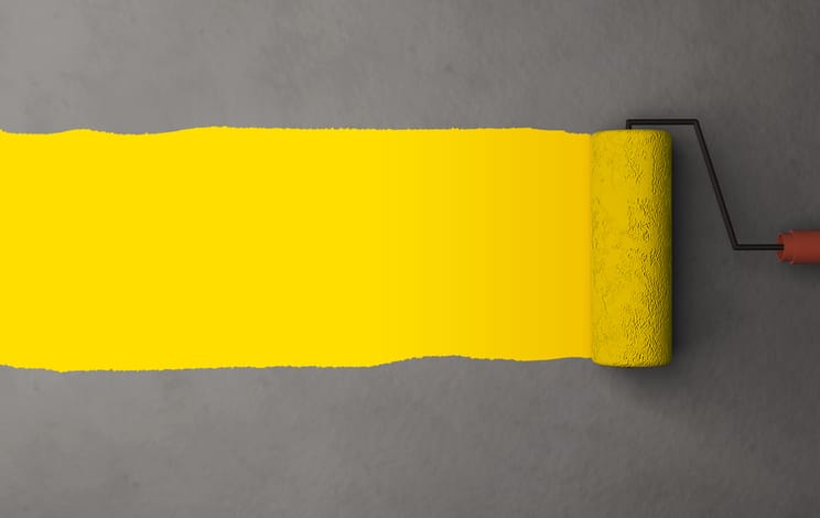 bright-yellow-paint-roller