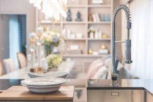 smart faucet in the kitchen