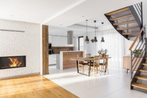 minimalist white kitchen